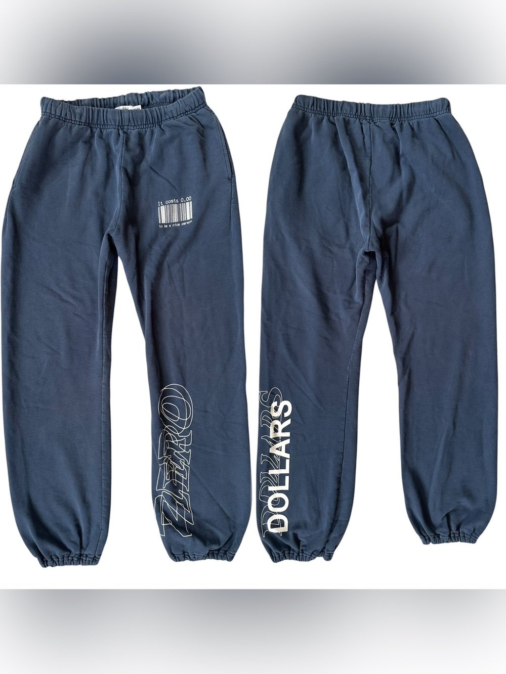 Mayfair Group Navy Blue Unisex It Costs Zero Dollars To Be Nice Sweatpants S/M